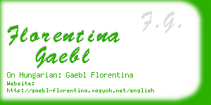 florentina gaebl business card